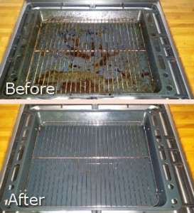 Before and After Oven Cleaning